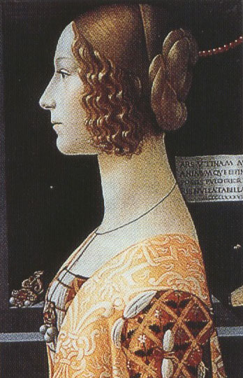 Sandro Botticelli Domenico Ghirlandaio,Portrait of Giovanna Tornabuoni (mk36)